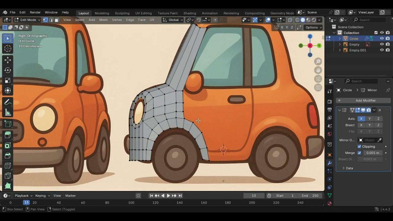 Modeling Stylized Car | Blender 3D #modeling3d #blender #cartoon #car #stylized