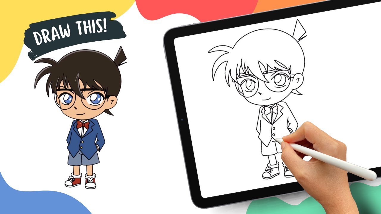 Detective Conan &ndash; Easy Cartoon Drawing Tutorial