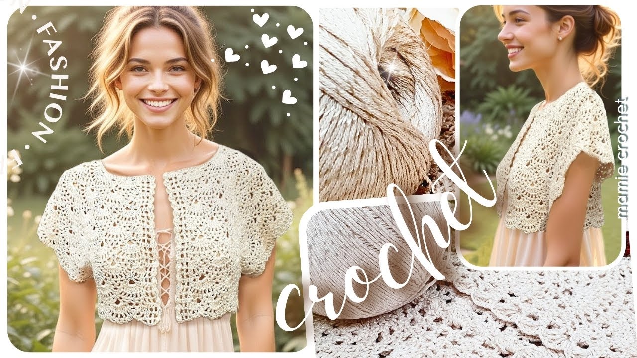 💖 BOLERO / VESTE BOHÈME DENTELLE AU CROCHET POUR TOUTES TAILLES 💖 TUTO ANAELLE @MamieCrochet