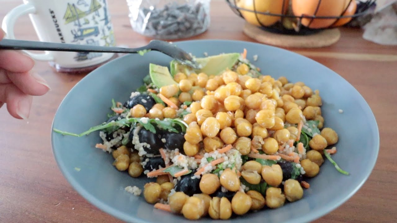 Recept voor salade met crunchy kikkerewrten | Vloggloss 2114