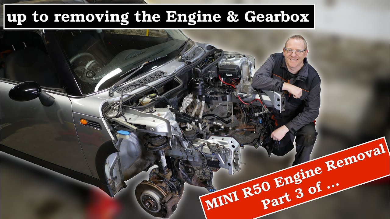 Part 3 - Removing MINI Cooper engine R50 R52 R53 🚗from engine mounts to complete engine removal.