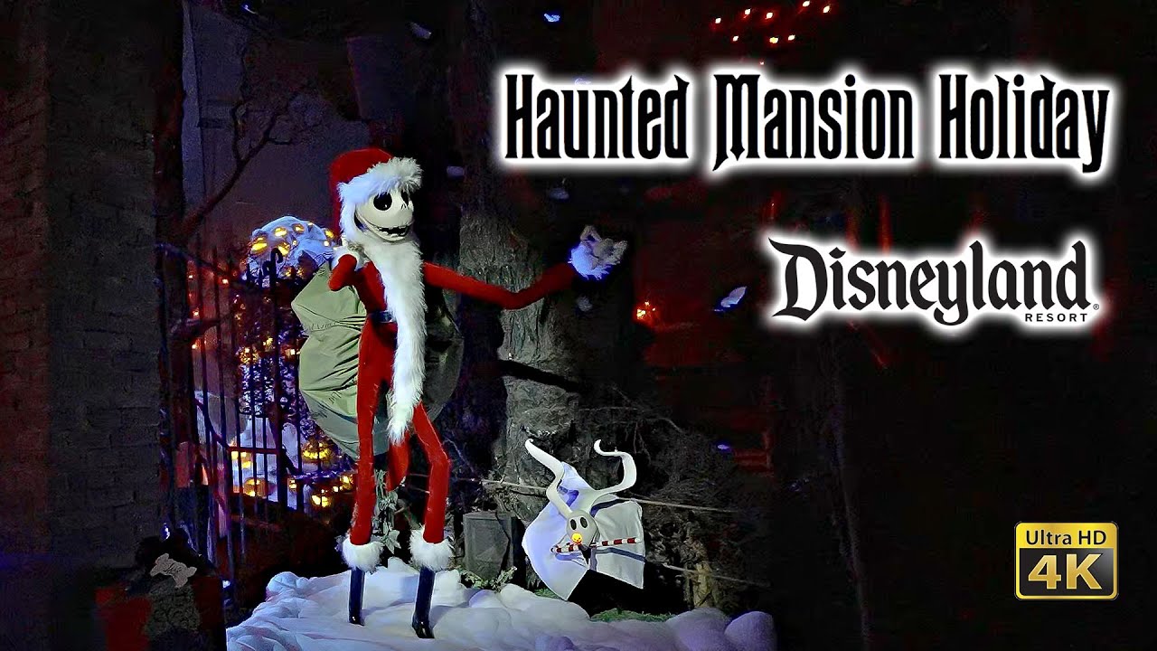 Haunted Mansion Holiday On Ride Low Light 4K POV Disneyland 2024 10 21