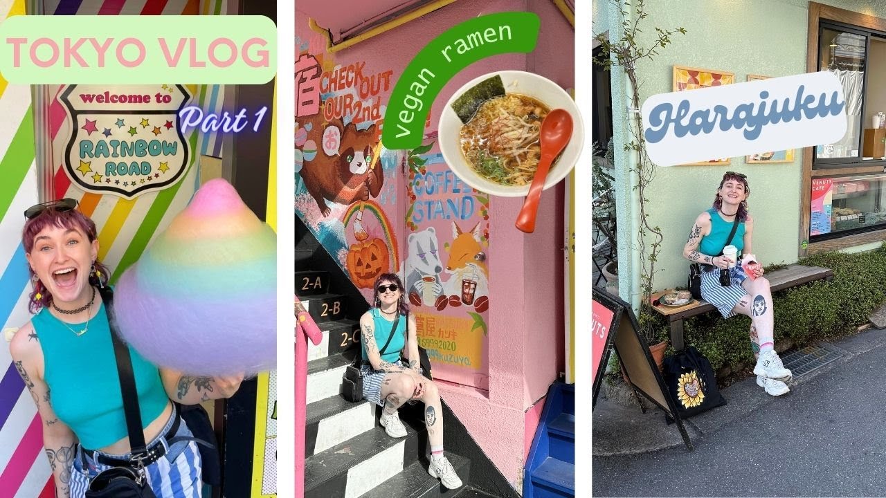 Tokyo vlog part 1 | Shibuya crossing, shopping in Harajuku, vegan food and clothes food haul 🧡