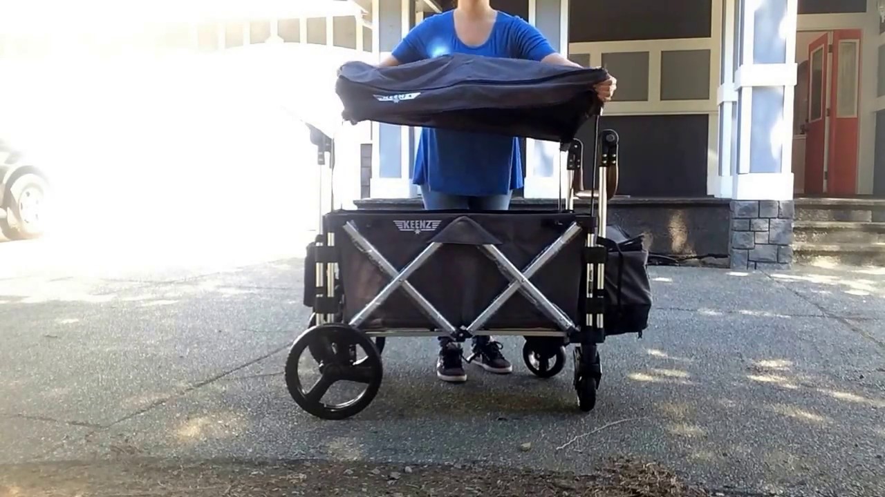 How to fold the Keenz 7s Stroller Wagon with Canopy-It's a Mom Life