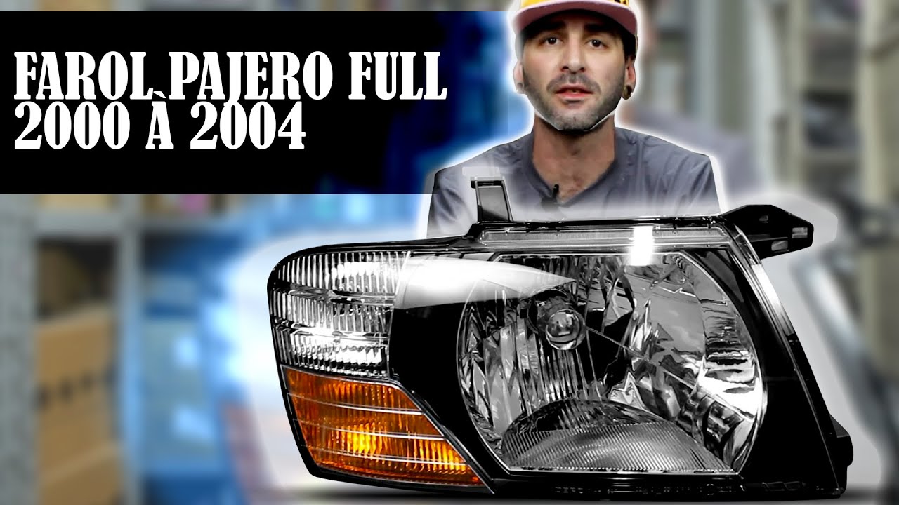 Farol Mitsubish Pajero Full 2000 2001 2002 2003 2004 Máscara Negra DEPO
