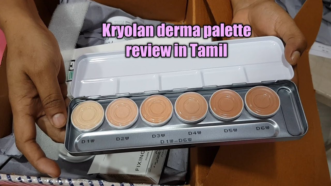 Kryolan India/professional kryolan derma 6 color palette review in Tamil/bridal makeup foundation