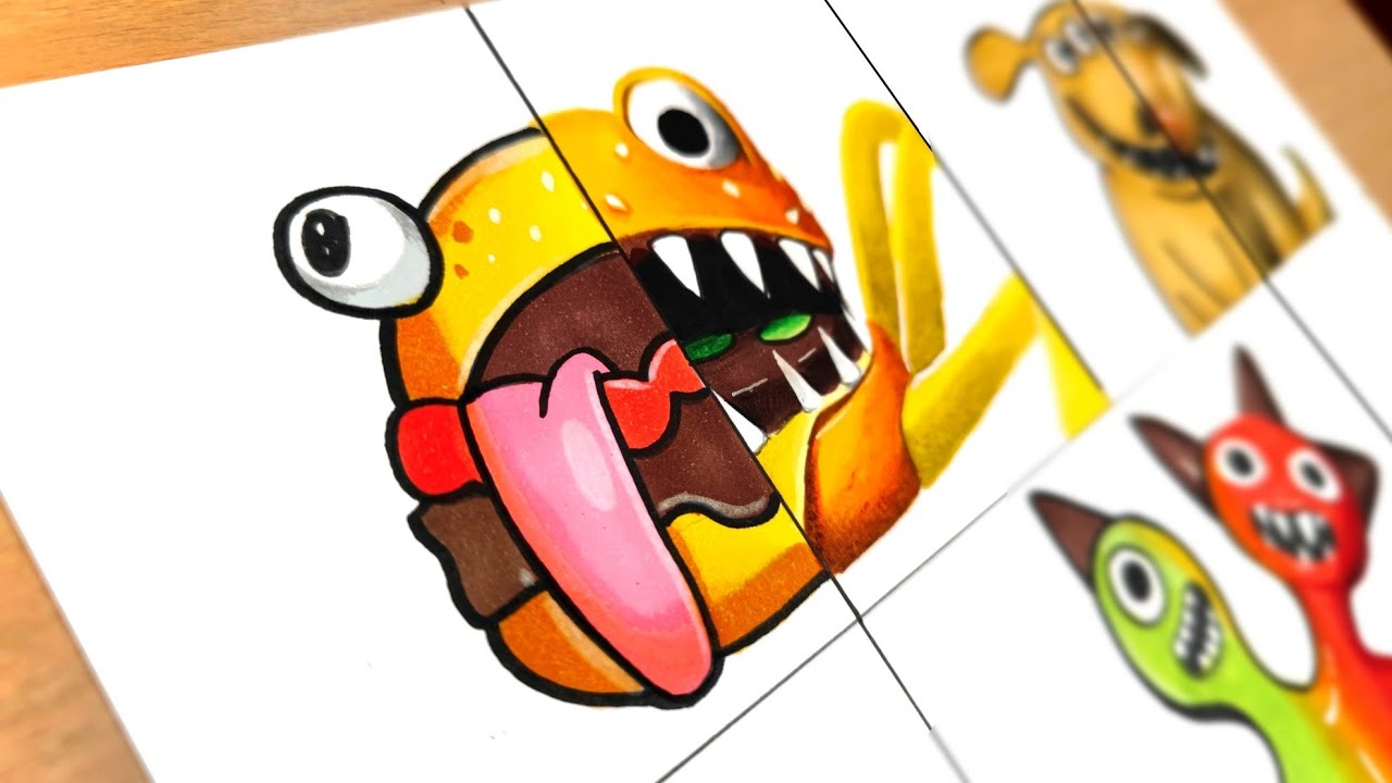 Drawing New Monsters Cartoon vs Realistic / Garten Of Banban 3