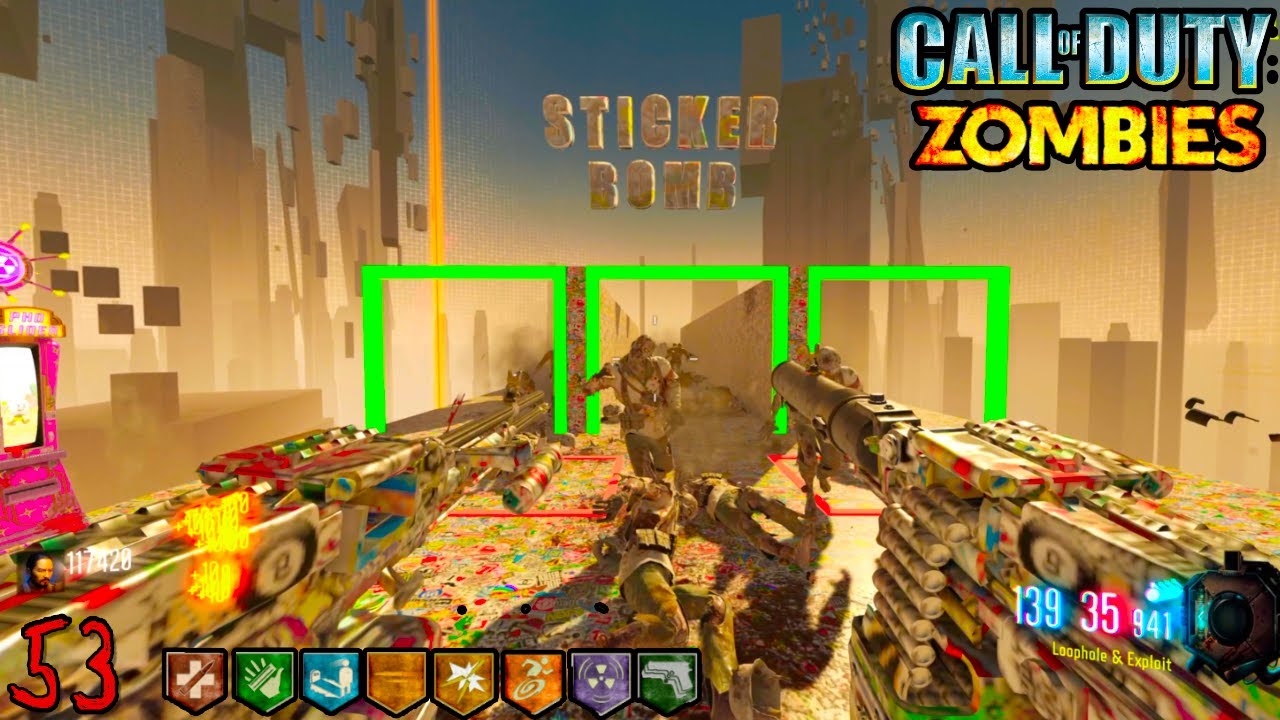 The STICKER-BOMB Custom Zombie Map is CRAZY! (Black Ops 3)