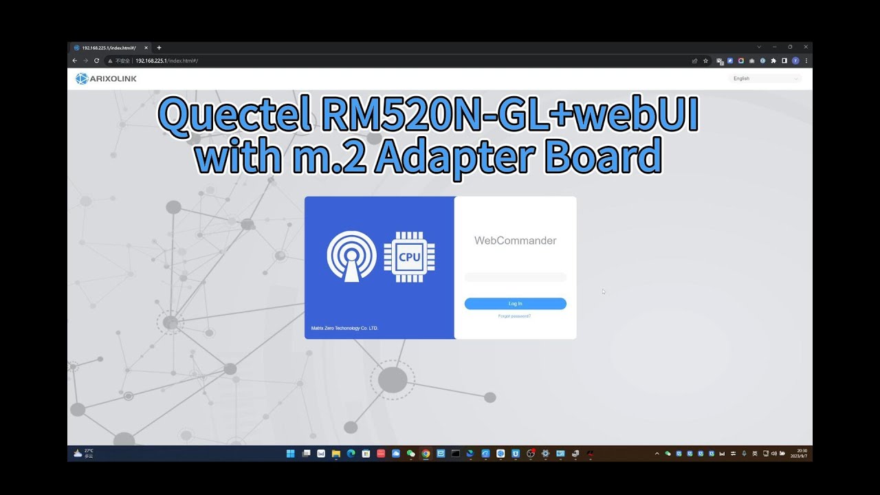 Quectel RM520N-GL with WebUI support 2.5Gbps m.2 Adpater Board Kit