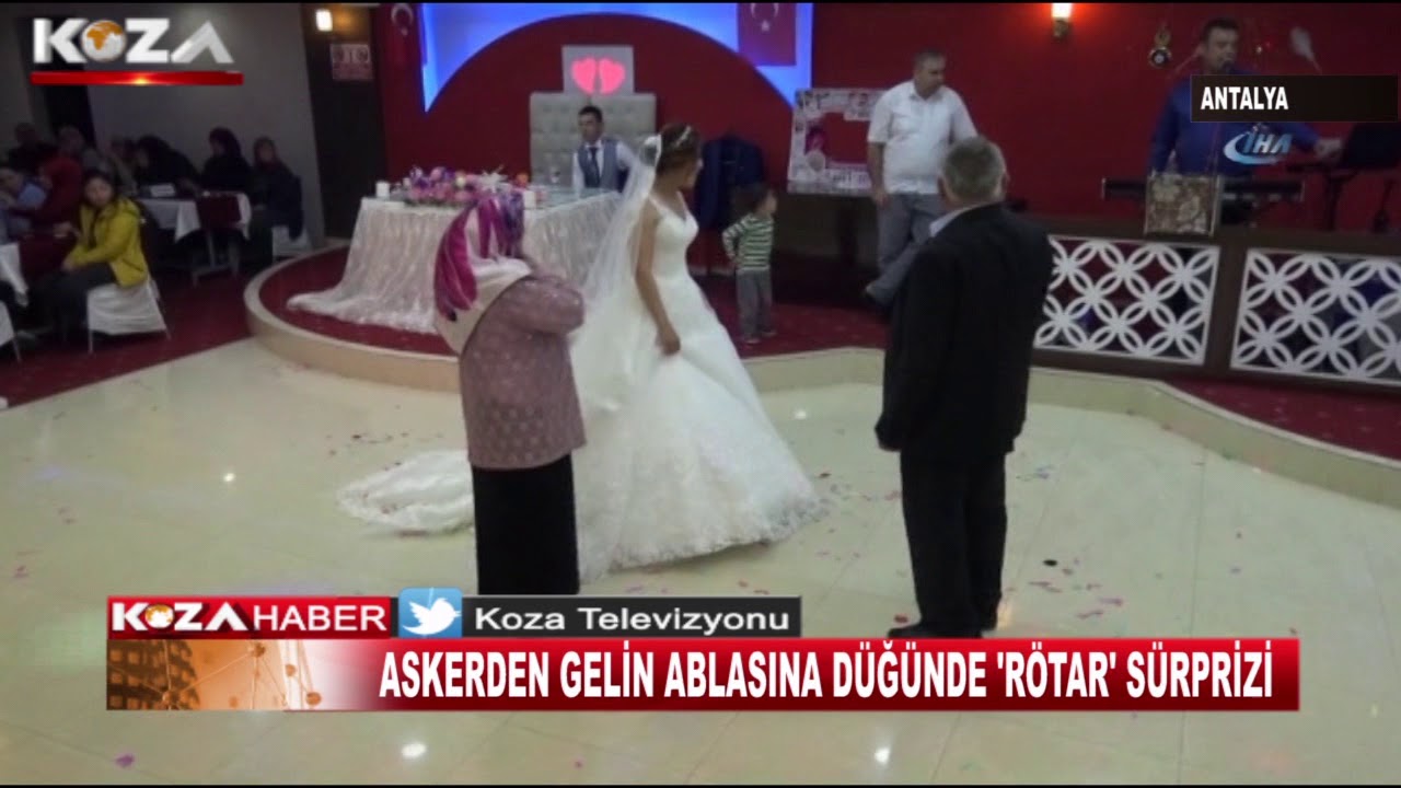 ASKERDEN GELİN ABLASINA DÜĞÜNDE 'RÖTAR' SÜRPRİZİ !