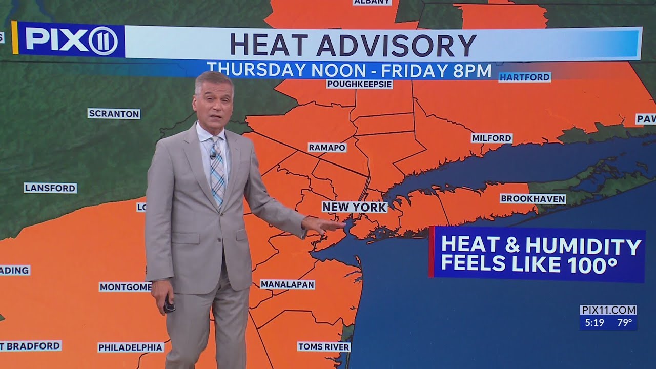 Searing heat and humidity arrives in NYC with the risk of severe storms