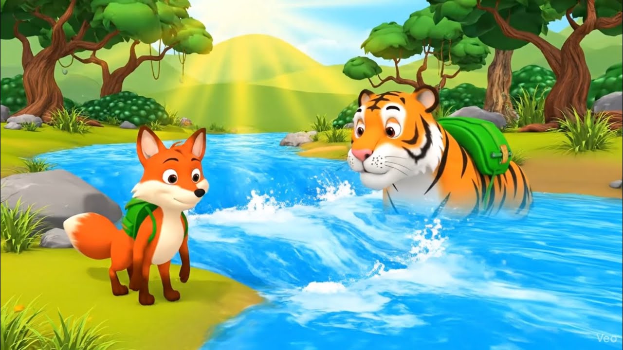 The Tiger and the Fox’s Trick | Funny Jungle Cartoon Story | Toon Fun Factory Animation