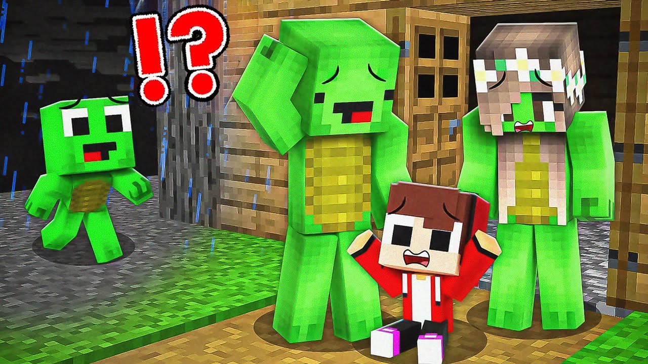 Mikey Family Adopted Baby JJ and Forgot Baby Mikey in Minecraft Challenge - Maizen JJ and Mikey