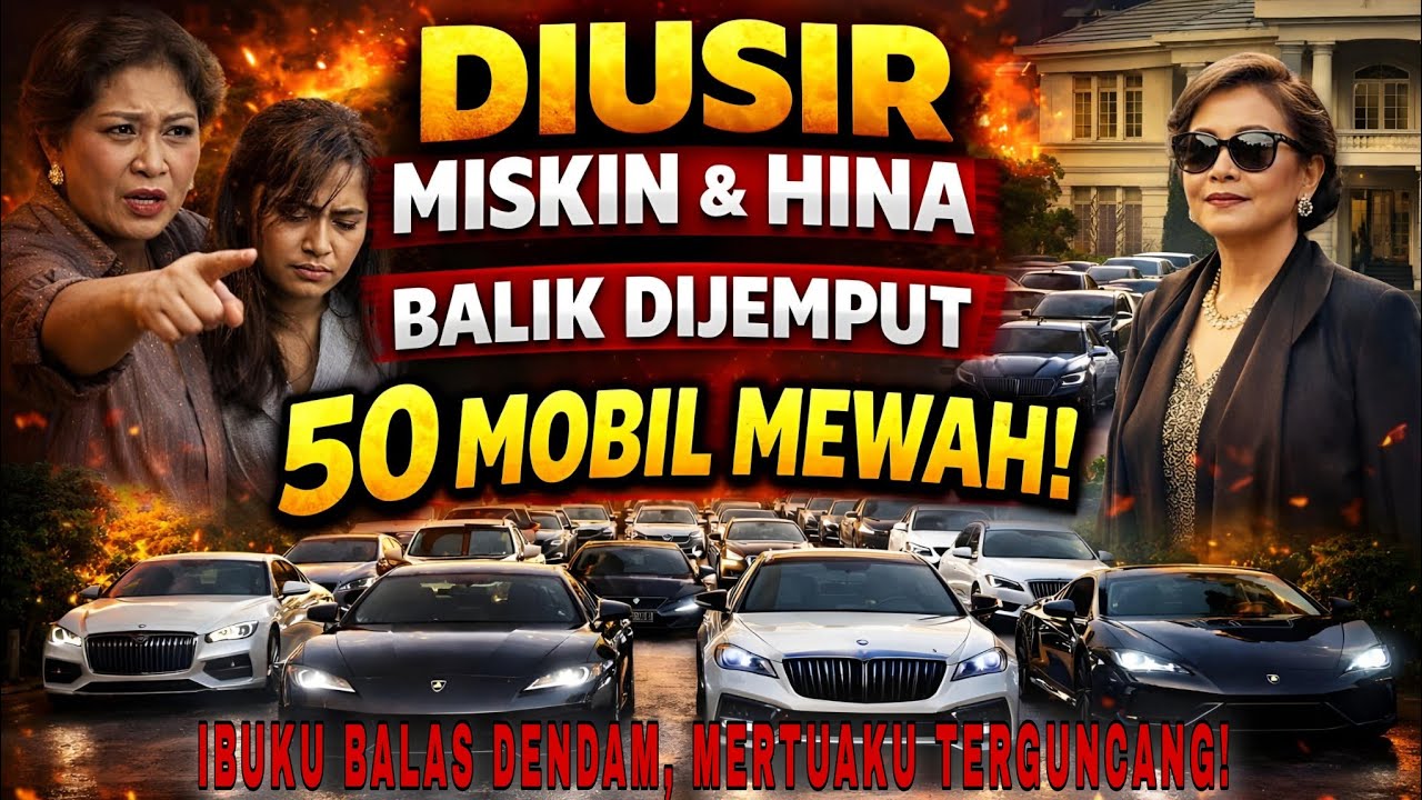 DIUSIR SAAT TAK PUNYA APA-APA, KEMBALI DIJEMPUT 50 MOBIL MEWAH! BALASAN IBUKU BIKIN MERTUA MENYESAL
