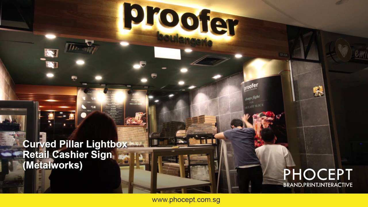 Phocept- Curved LED Lightbox & Retail Cashier Sign