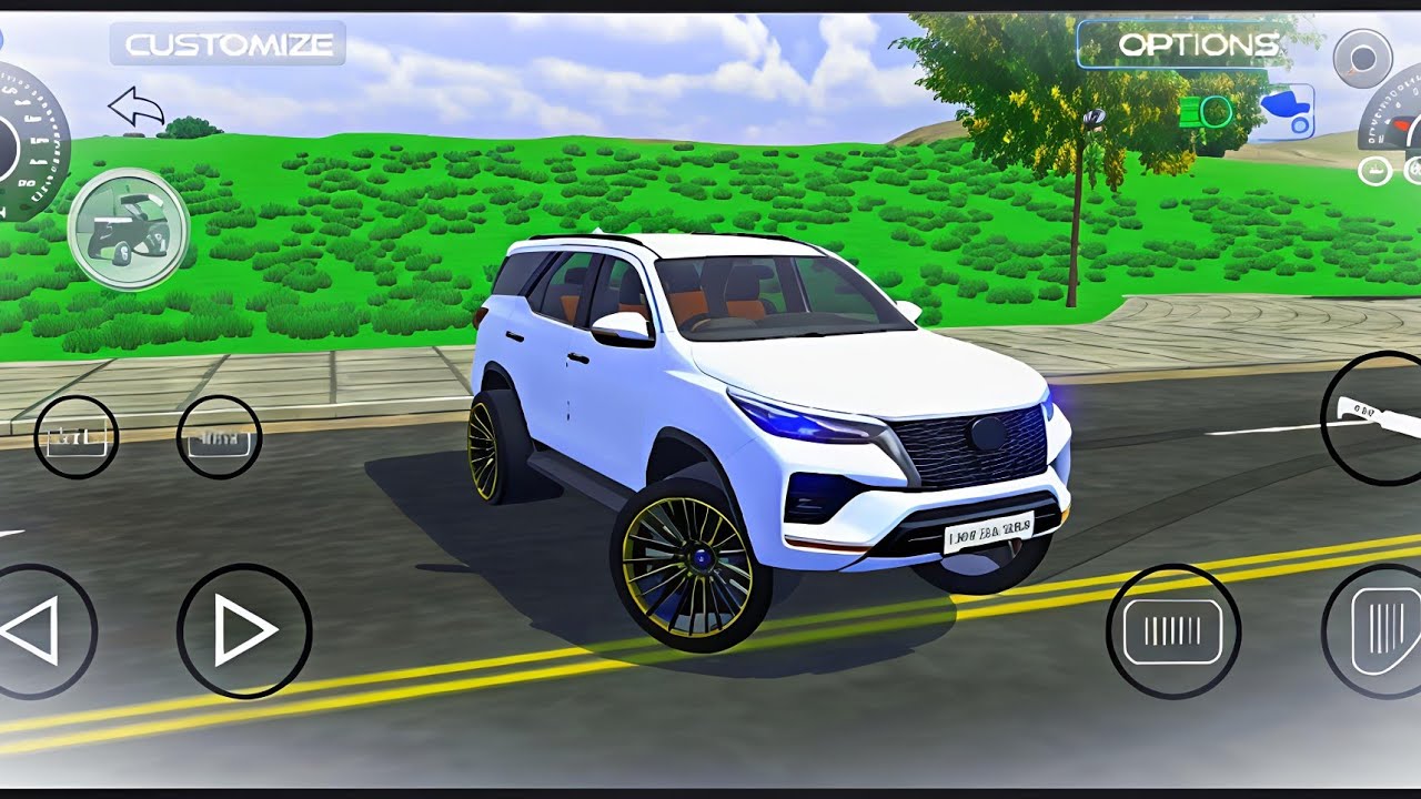 /Toyata fortuner /white colour/ new motifai/ car indian car/  Android game play /