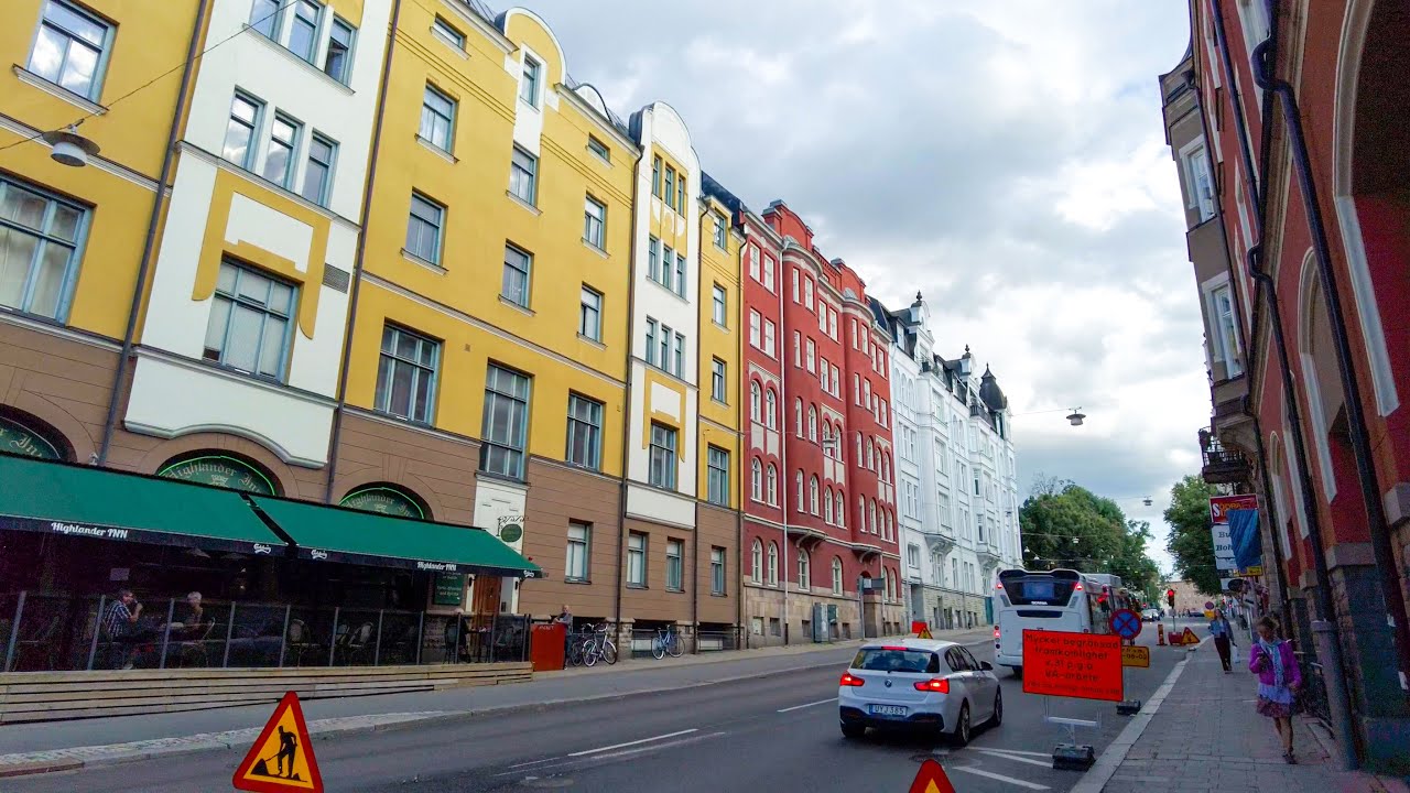 Walking in Norrk&ouml;ping, Sweden - Industrial Area and City Tour