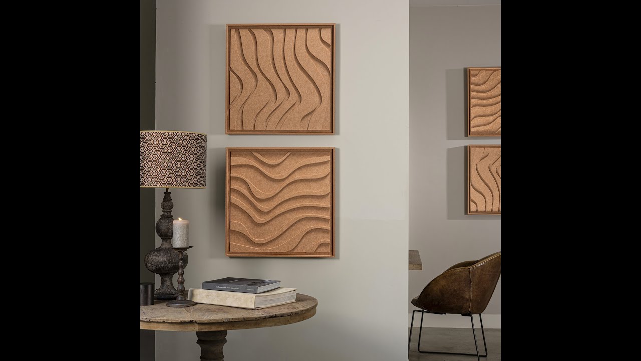 FeltArt Acoustic Wall Art | Oasis | Soft Dune (Camel) | Size S