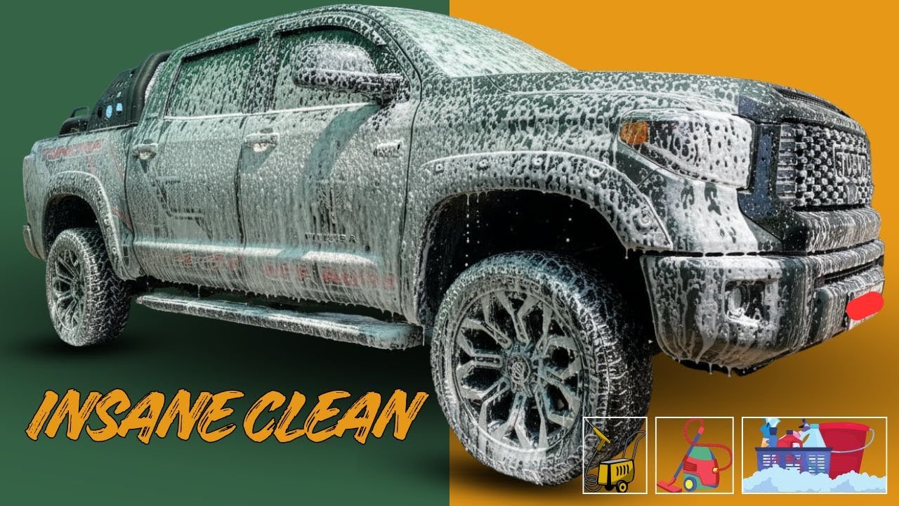 Deep Cleaning a FILTHY Toyota Tundra 😳 | Extreme Pressure Wash ASMR