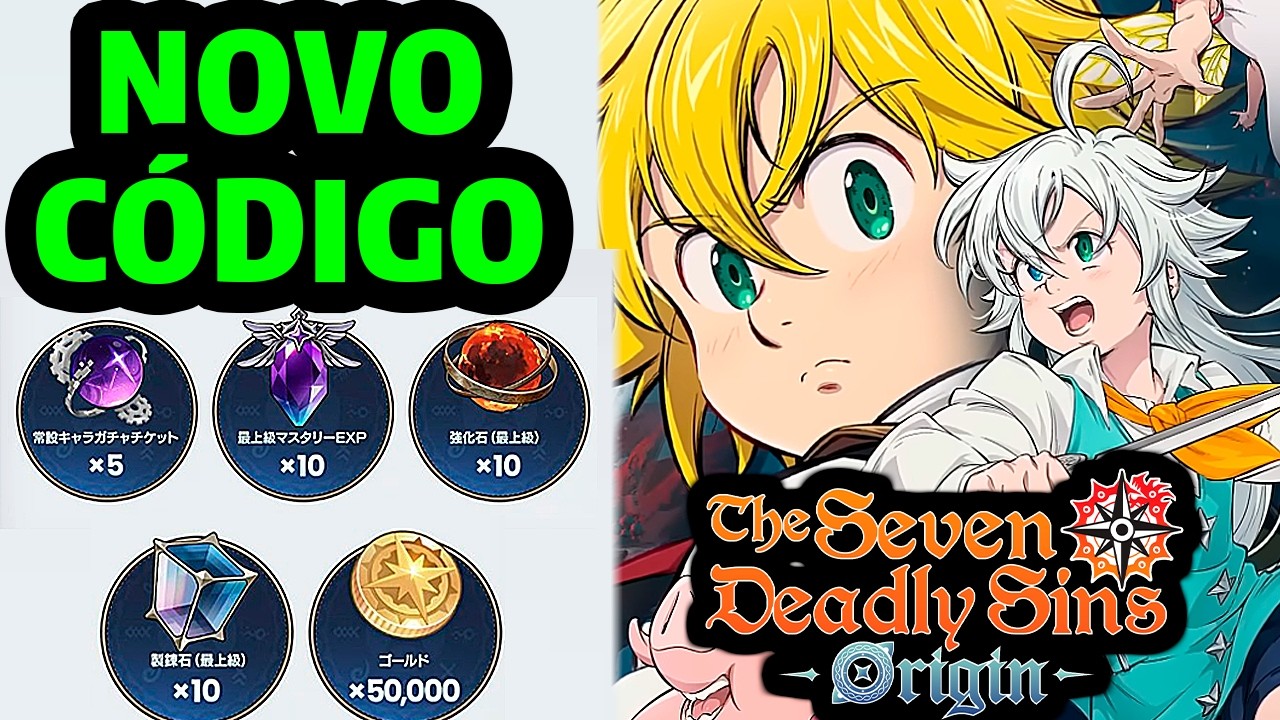 NOVO CÓDIGO DE LANÇAMENTO DO 7DS ORIGIN! + PATCH NOTES! - The Seven Deadly Sins Origin