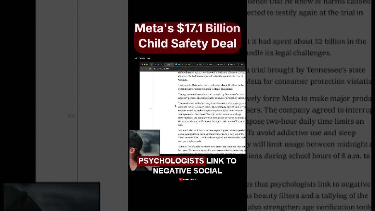 #meta  #ChildSafety #TechNews #socialmedia   #bigtech  #technology  #instagram  #facebook