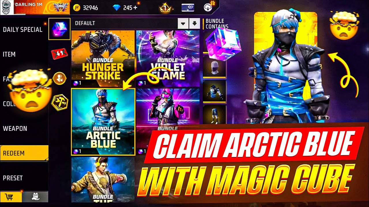 Claim Arctic Blue Bundle 💥 With Magic Cube in Free Fire | Claim Free Bunny Bundle |Free Fire 