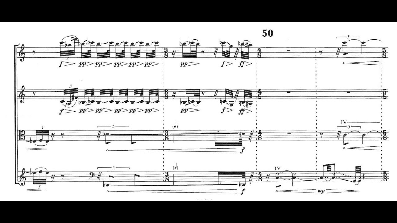 Salvatore Sciarrino - String Quartet No. 7 (1999-2000) [Score-Video]
