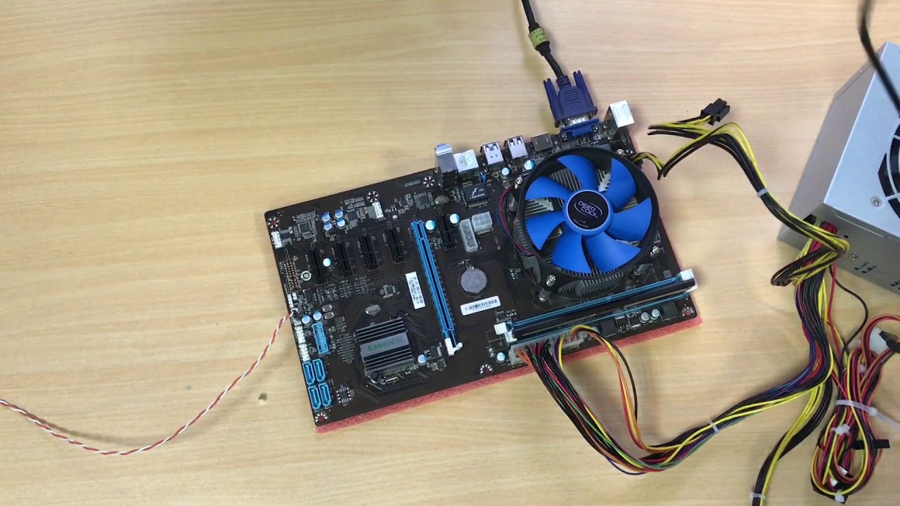 распаковка + сборка esonic h81-btc-king