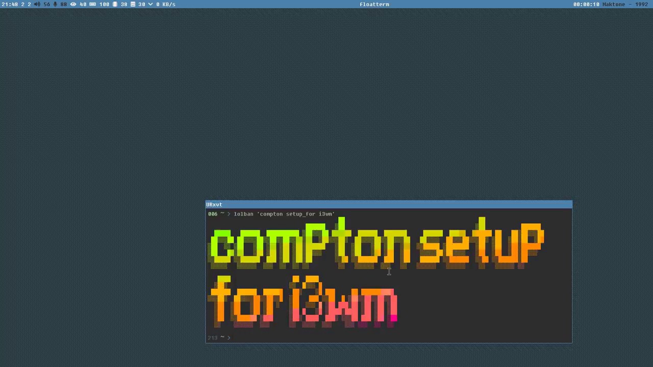 Let's Linux #038: compton setup