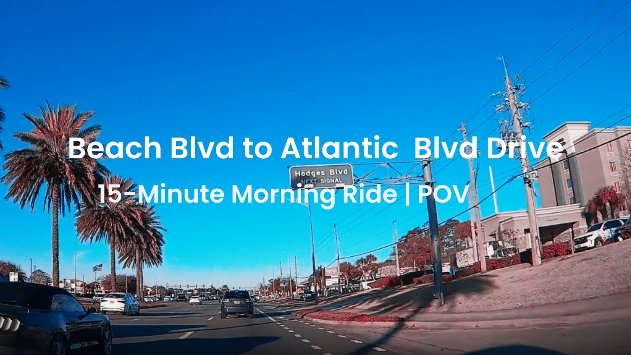 Jacksonville City Drive | Beach Blvd To Atlantic Blvd | 15-Minute Morning Ride | POV