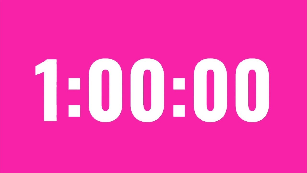 1 Hour Silent Timer with Ending Alarm 💕| Study Timer 1 Hour Pink Timer | 1H Timer | 60 Minute Timer