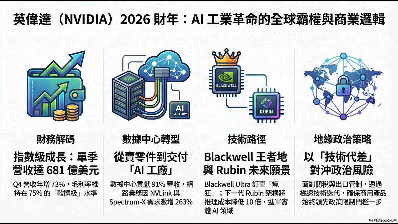 【2026/02/28】#64  NVIDIA 的 2026 增長引擎和財報：從賣晶片到「算力電力公司」，長期投資者的 3 個關鍵維度