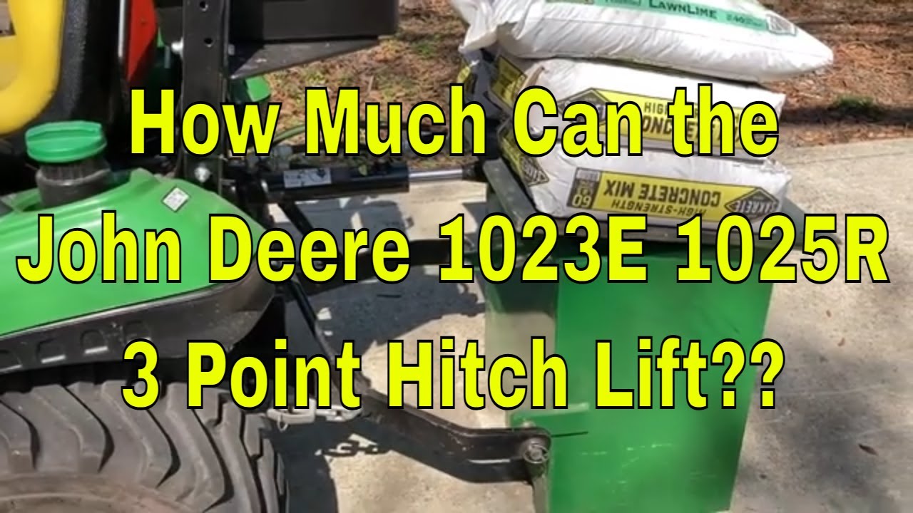 Испытание подъема 3-точечной навески John Deere 1023E 1025R