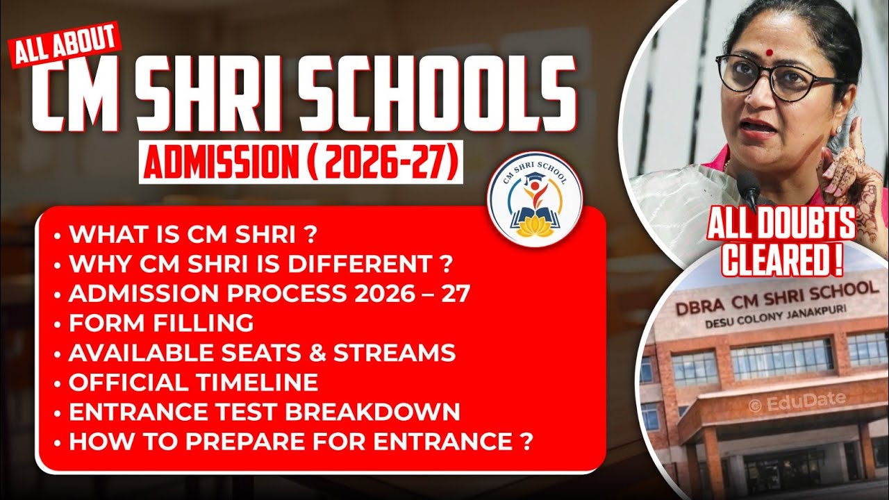CM SHRI Schools Admission 2026–27 | Complete Information, Process, Seats, Timeline & Entrance Test 