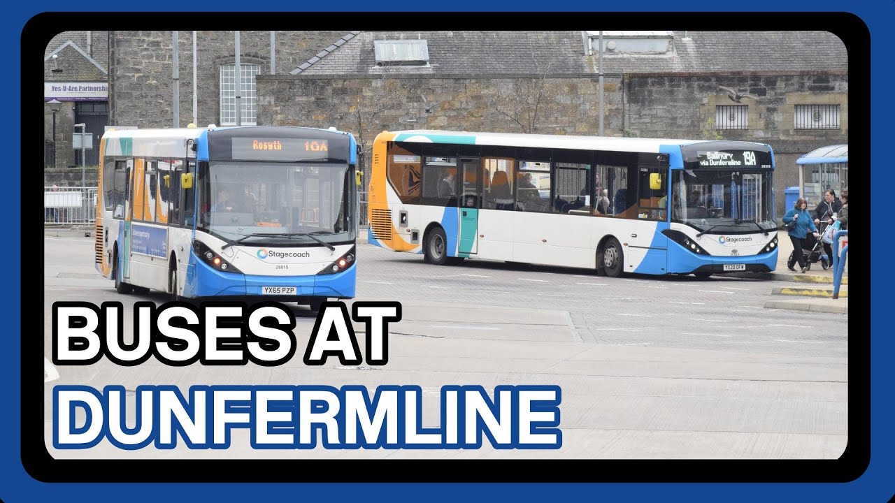 Buses at Dunfermline City bus station (17/04/2023)