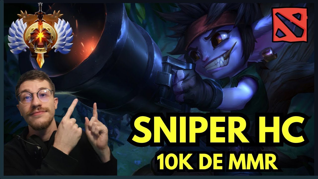 Jogando de Sniper... Patch 7.38c... 10k de mmr... #Dota2 #dota2brasil