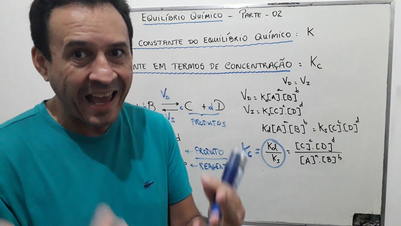 Aula 174: Equilíbrio Químico - Parte 02 -  Constantes do equilíbrio: Kc e Kp