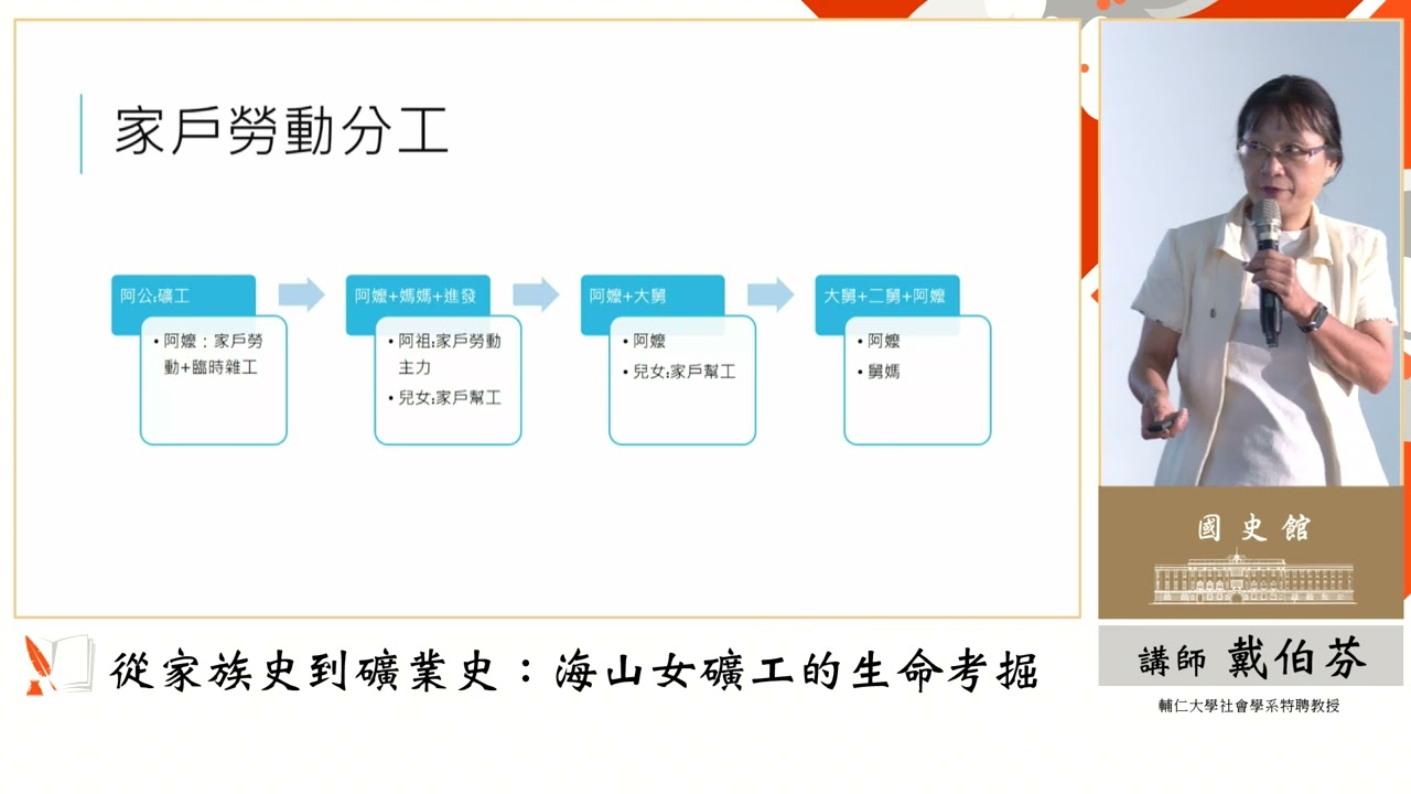 【精彩片段】戴伯芬主講「從家族史到礦業史：海山女礦工的生命考掘」