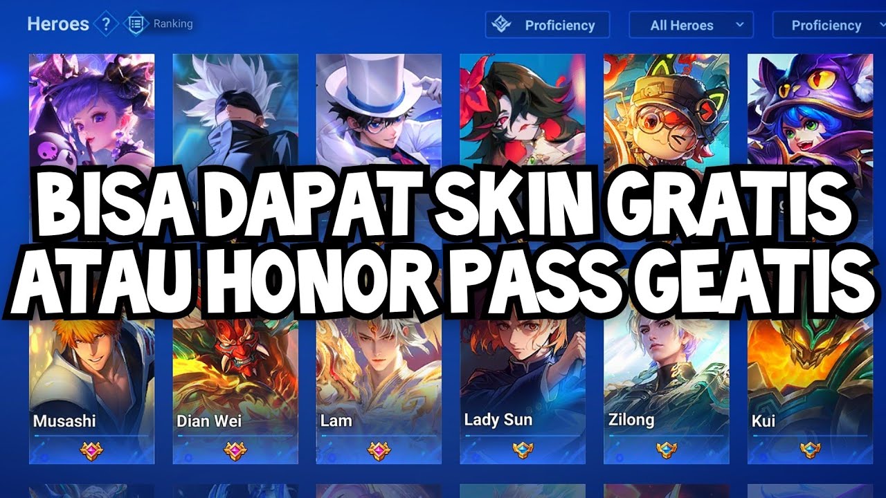 LANGSUNG DAPAT HONOR PASS GRATIS , DI SEPELEKAN TEAM SENDIRI MALU KEMUDIAN HONOR OF KINGS