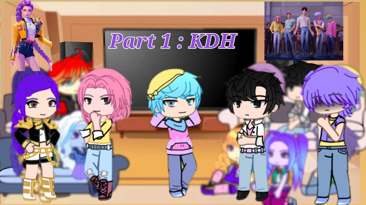 Kpop Demon Hunter and mlp Rainbow Rocks, react to each other's part [1/2] of KDH 