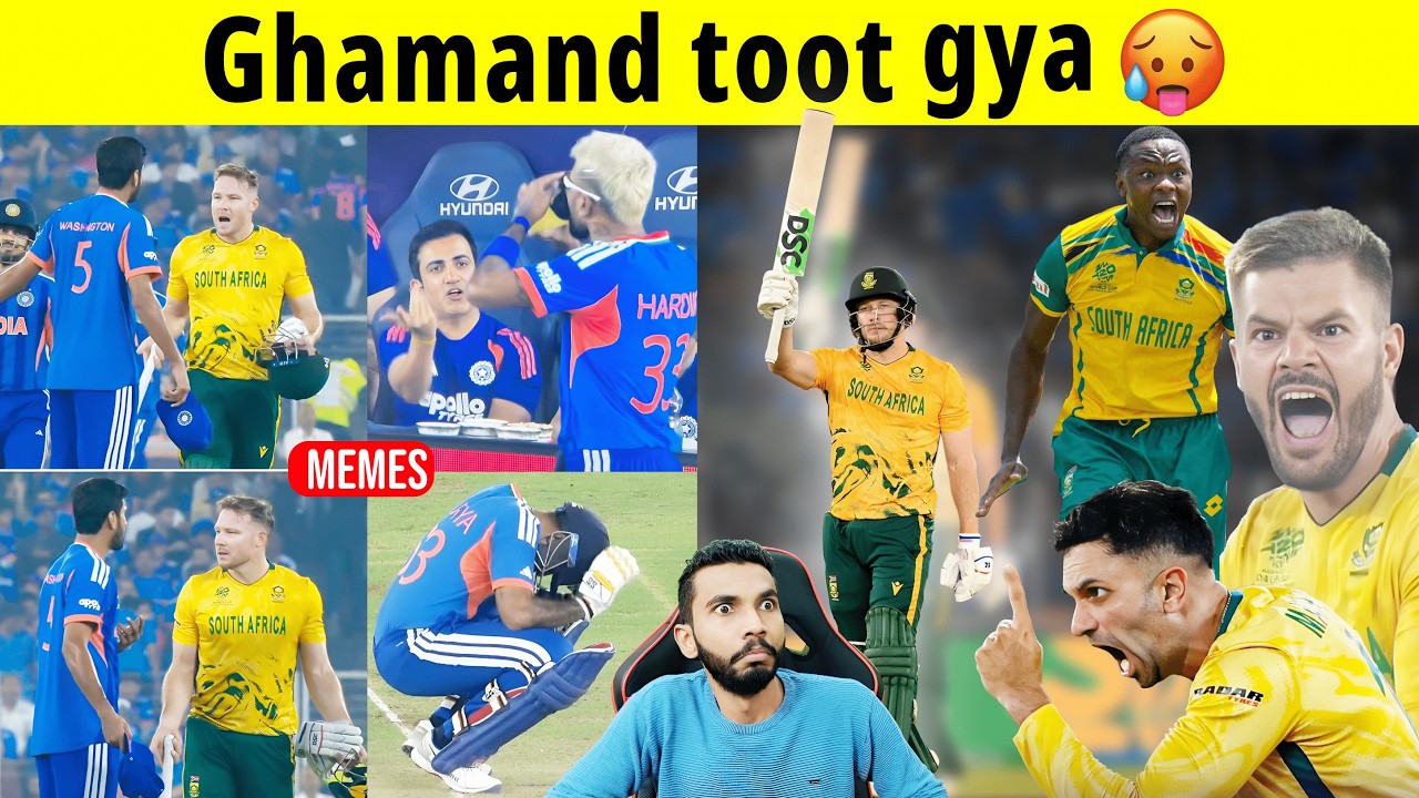 DAVID MILLER VS WASHINGTON SUNDAR ☠️INDIA 111 ALL OUT 💔| IND VS SA