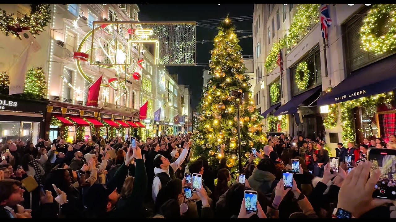 🎄🎅Christmas Eve Sunset Walk Through Central London |✨London Christmas Walk 🎄