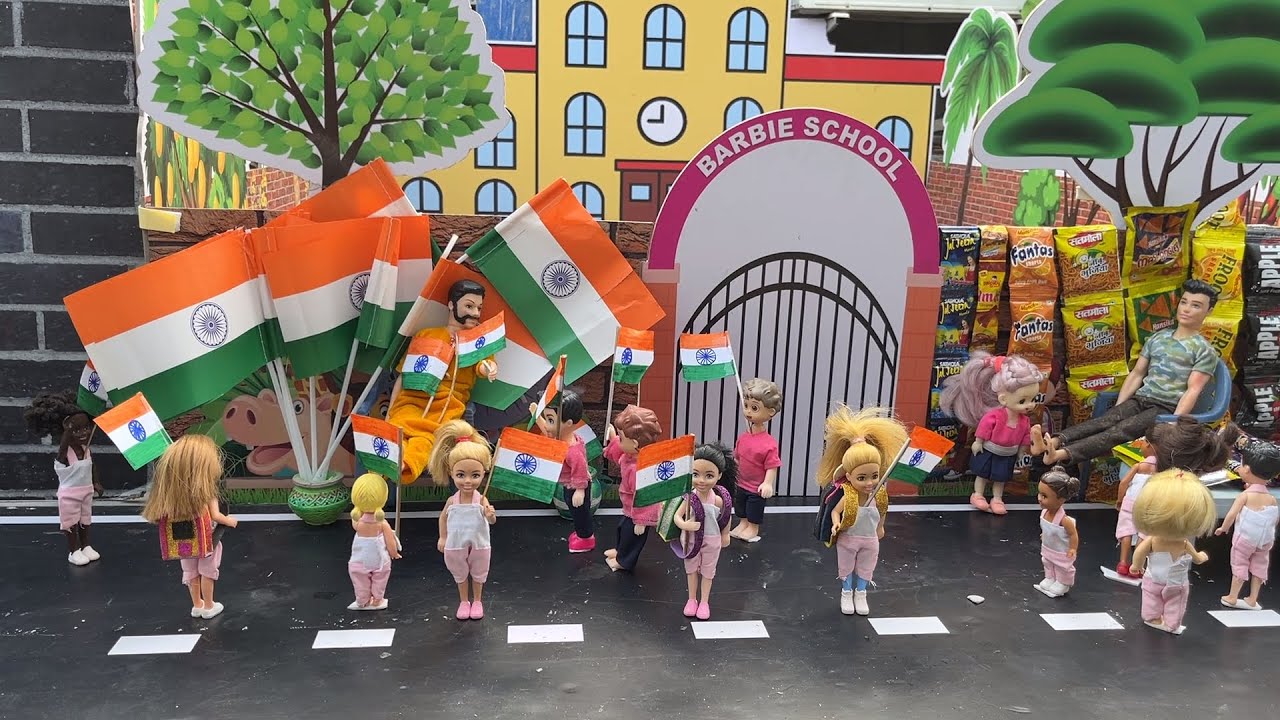 Riya kiya ki kahani part 84/ barbie doll ki hindi kahaniyan/ sabne ki 15 august ki teyari