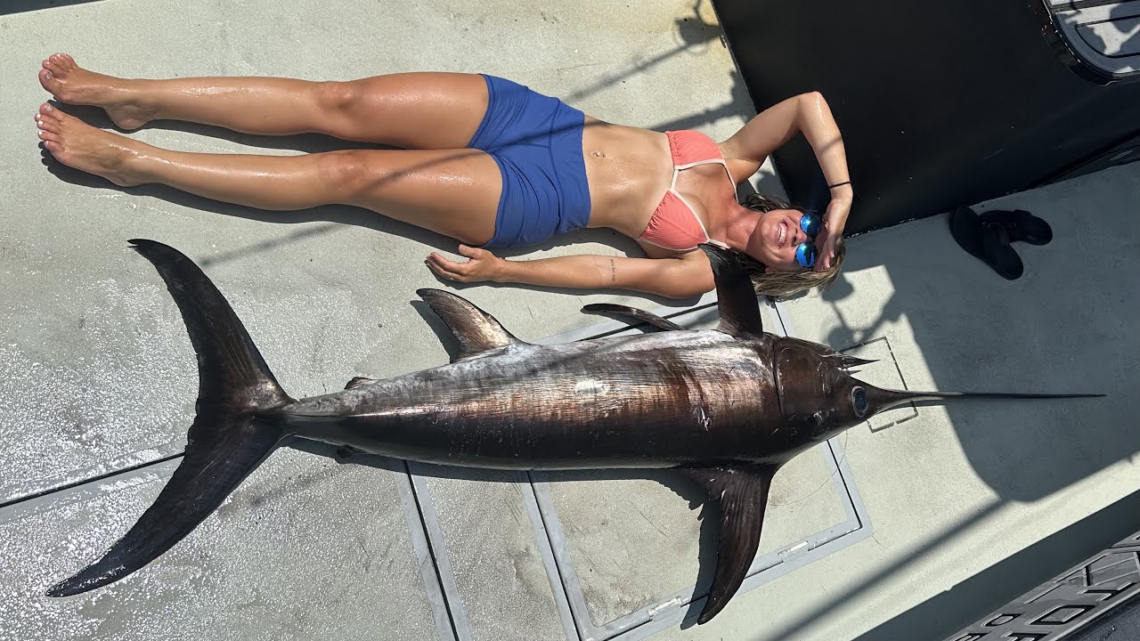 We Found Something Crazy Inside this Deep Water Fish! (Swordfish Catch Clean and Cook)
