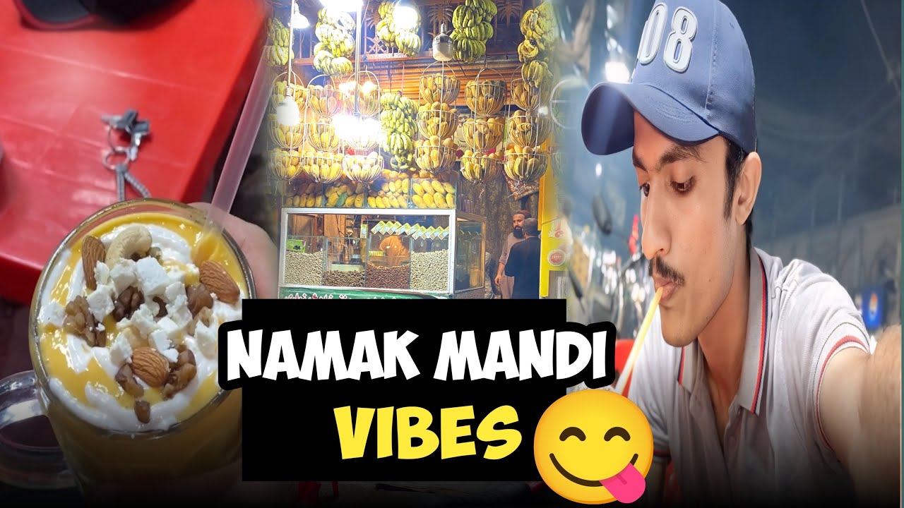Hum gaye Peshawar Namak Mandi ka mashhoor mango shake peenay!”🥭😋