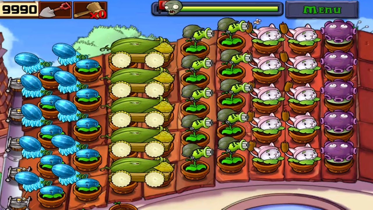 Plants Vs Zombies | Survival Roof | Plants Vs All Zombies Completed Gameplay Full HD 1080p 60fps