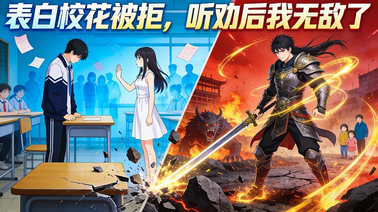 一口氣看完💥分手現場，我啟動了聽勸系統。一年後，我成武聖，她跪求復合。兇獸陰謀，我一刀斬碎。守護人族，從這一世開始。#動漫 #動畫 #逆襲