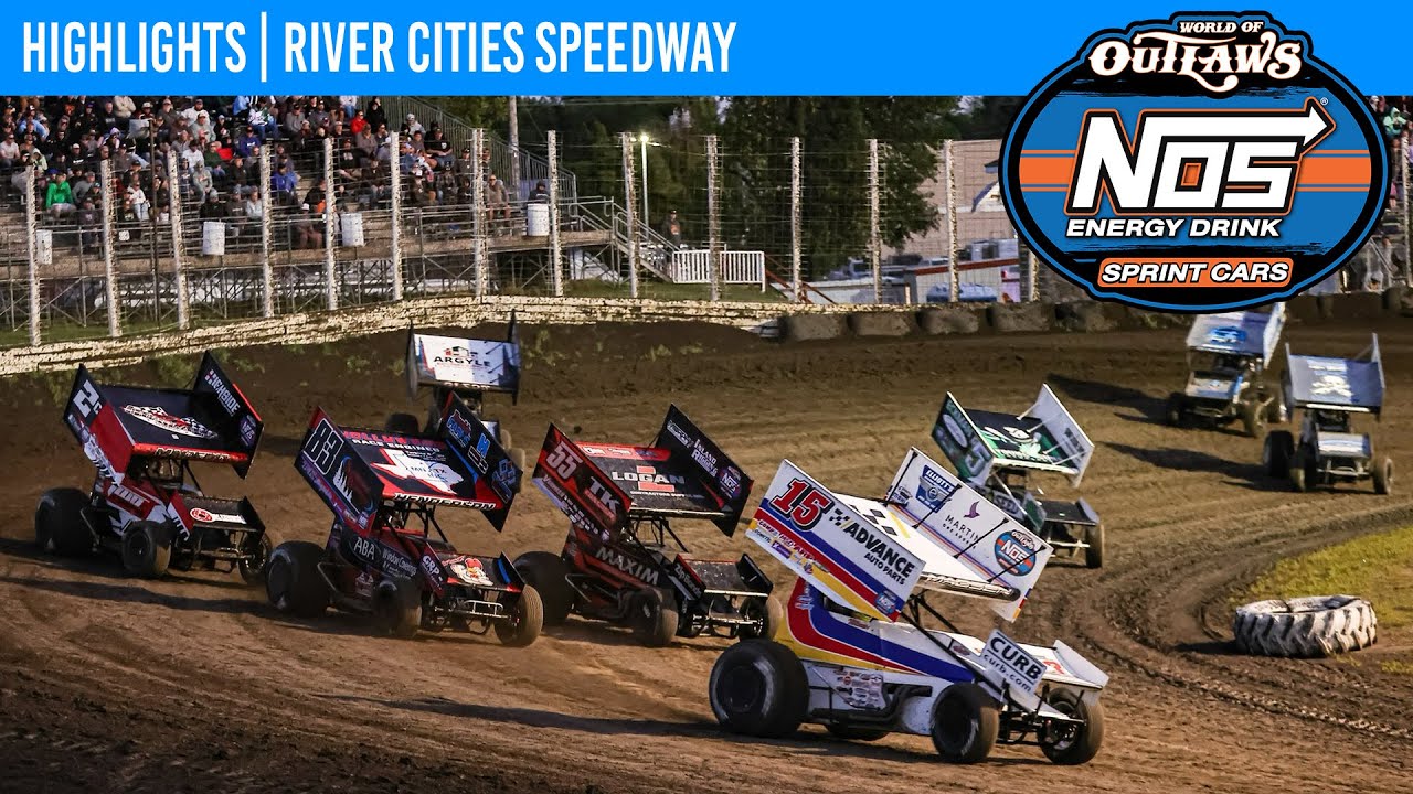 World of Outlaws NOS Energy Drink Sprint Cars | River Cities Speedway | August 22, 2025 | HIGHLIGHTS