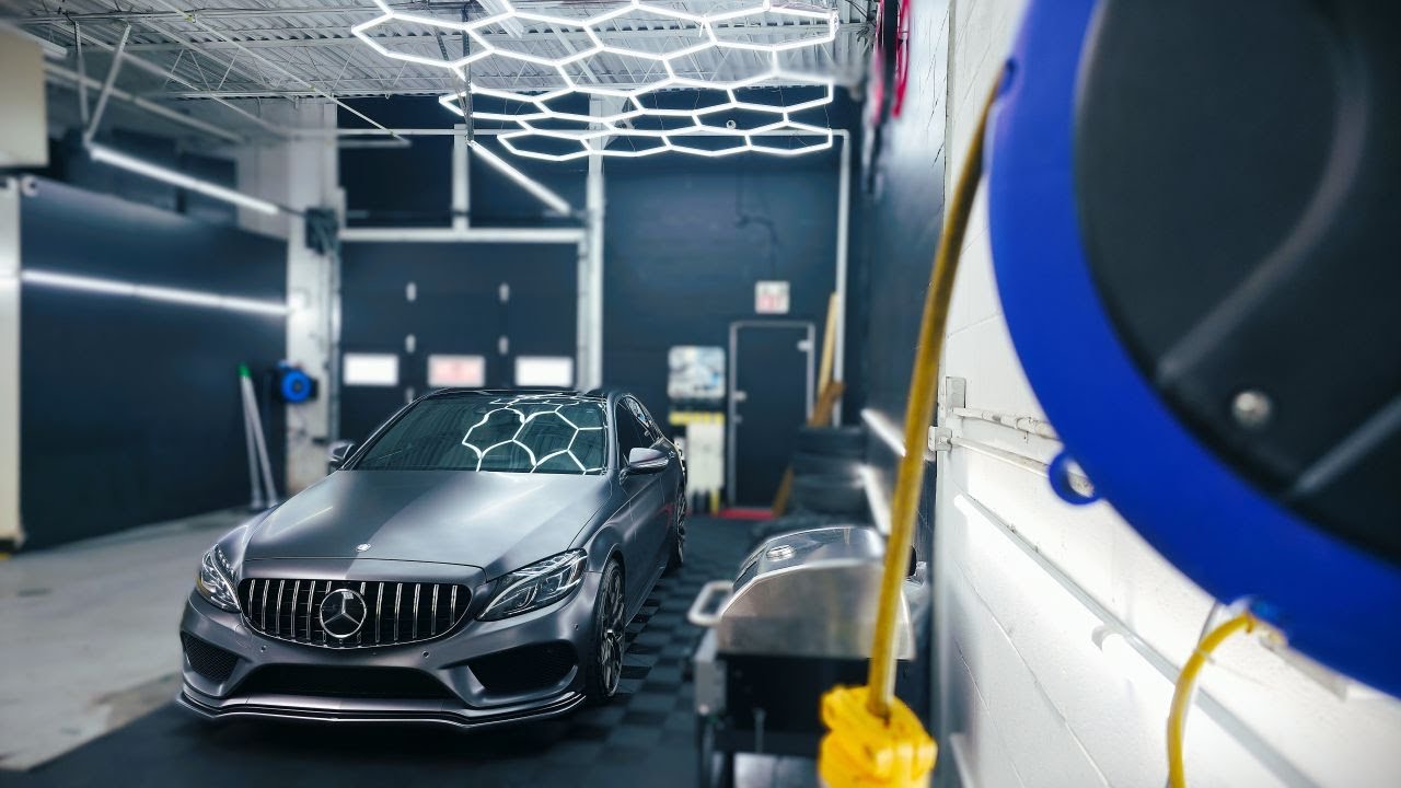 2025 MAXTON DESIGNS Mercedes - C-Class - C43 AMG- W205 - Front Splitter. Installation. Aero Upgrade.