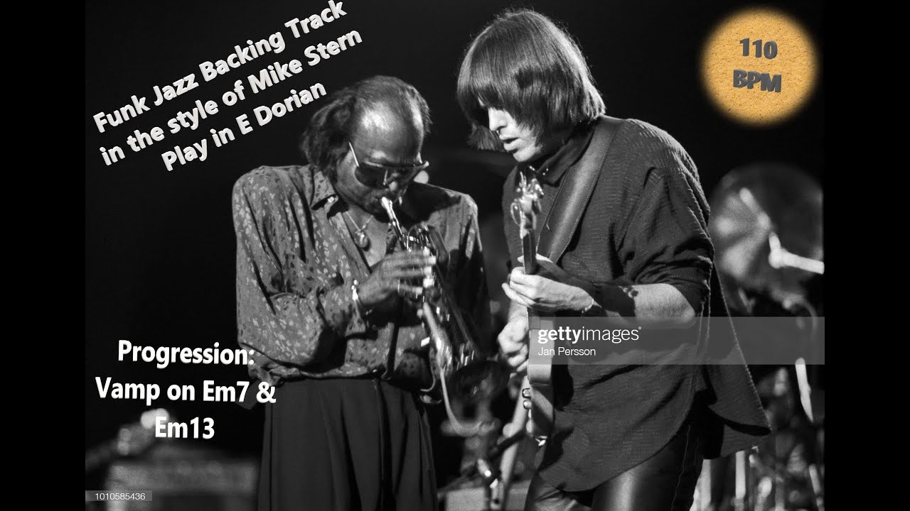 Funk Jazz Backing Track in the style of Mike Stern in E Dorian 110BPM